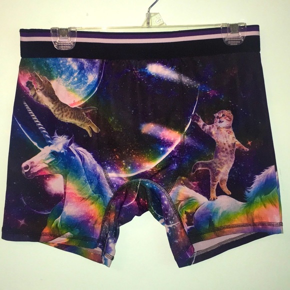 Top Drawer Other - Top Drawer Space Cat Unicorn Tie Dye Boxer Briefs Sz Medium